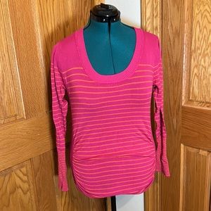 Takeout pink and orange striped sweater